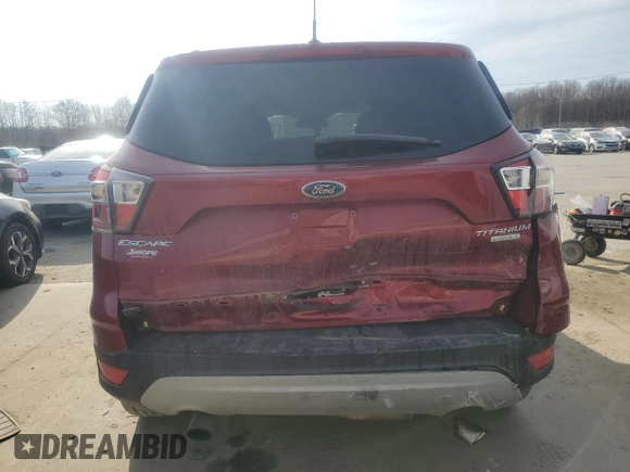2017 Ford Escape Titanium with VIN 1FMCU0J99HUA37823, listed as a Copart auction lot 48224185 with 133,633 mi miles and Salvage Title. Bid and sale history available at DreamBid. Image 6.