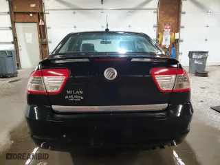 2008 Mercury Milan with VIN 3MEHM07Z48R656532, listed as a Copart auction lot 52419735 with 129,613 mi miles and Salvage Title. Bid and sale history available at carsss.com. Image 6.
