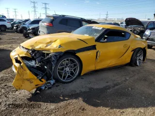 2022 Toyota GR Supra 3.0 with VIN WZ1DB0C08NW050528, listed as a Copart auction lot 89214945 with 33,060 mi miles and Salvage Title. Bid and sale history available at carsss.com. Image 1.