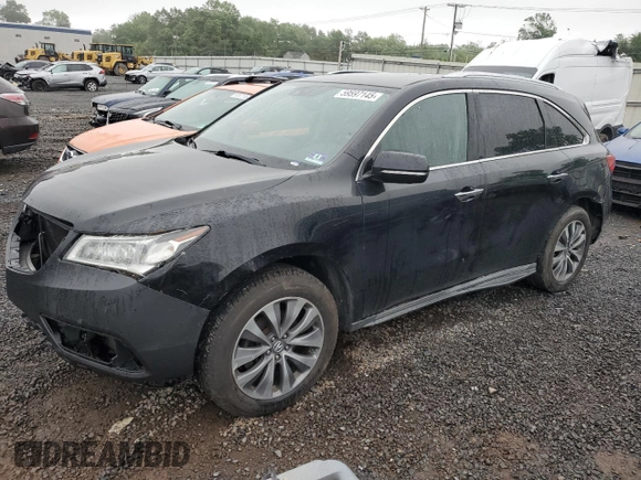 2014 Acura MDX Technology z VIN 5FRYD4H47EB008335, wystawiony jako Copart lot #59597145 z przebiegiem 130 689 mil mil oraz Szkoda całkowita • Salvage title. Historia ofert i sprzedaży dostępna na DreamBid. Obrazek 1.