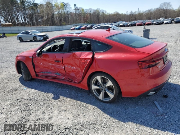 2020 Audi A5 Sportback Premium Plus with VIN WAUCNCF52LA012990, listed as a Copart auction lot 47703204 with 21,084 mi miles. Bid and sale history available at carsss.com. Image 2.