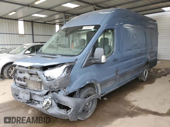 2020 Ford Transit Cargo with VIN 1FTBR3X82LKA72421, listed as a Copart auction lot 50243385 with 63,167 mi miles and Salvage Title. Bid and sale history available at carsss.com. Image 1.