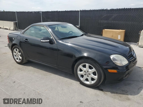 2003 Mercedes-Benz SLK 230 Kompressor with VIN WDBKK49F13F277323, listed as a Copart auction lot 53980515 with 174,276 mi miles and Salvage Title. Bid and sale history available at DreamBid. Image 4.