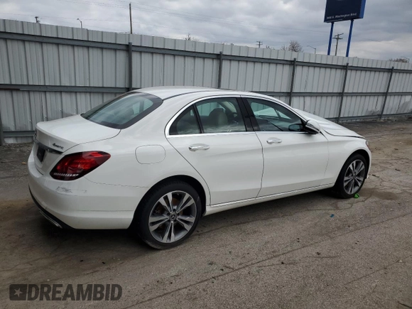 2021 Mercedes-Benz C 300 with VIN W1KWF8EBXMR629550, listed as a Copart auction lot 52922455 with 54,660 mi miles and Clean Title. Bid and sale history available at carsss.com. Image 3.