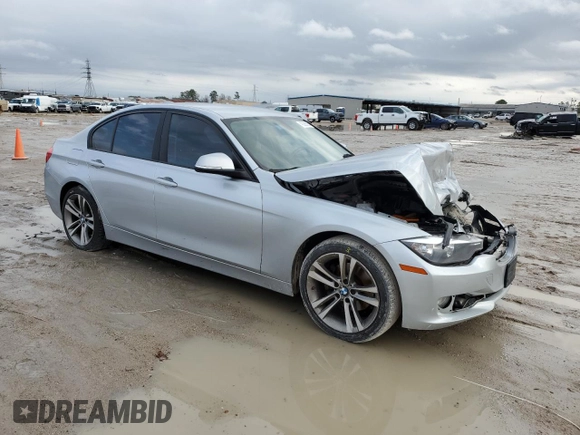 2014 BMW 3 Series 320i with VIN WBA3B1G51ENT00152, listed as a Copart auction lot 43399365 with 128,397 mi miles and Salvage Title. Bid and sale history available at carsss.com. Image 4.