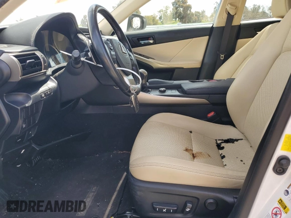 2016 Lexus IS 200t with VIN JTHBA1D25G5032218, listed as a Copart auction lot 52015415 with Not Provided miles and Salvage Title. Bid and sale history available at DreamBid. Image 7.
