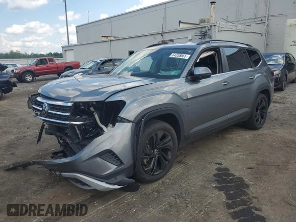 2023 Volkswagen Atlas SE with VIN 1V2HR2CA8PC547047, listed as a Copart auction lot 64255065 with 29,394 mi miles and Salvage title. Bid and sale history available at DreamBid. Image 1.