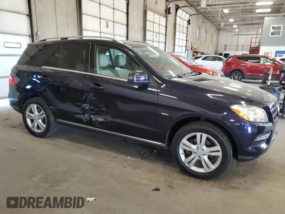 2012 Mercedes-Benz M 350 with VIN 4JGDA5HB4CA022711, listed as a Copart auction lot 56495635 with 99,461 mi miles and Salvage title. Bid and sale history available at DreamBid. Image 4.