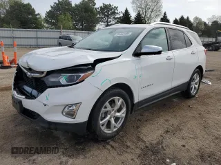 2021 Chevrolet Equinox Premier z VIN 3GNAXNEV1MS109834, wystawiony jako Copart lot #54452205 z przebiegiem 37 438 mil mil oraz Szkoda całkowita • Salvage title. Historia ofert i sprzedaży dostępna na DreamBid. Obrazek 1.
