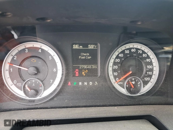2013 Ram 1500 SLT with VIN 3C6JR6EP4DG531634, listed as a Copart auction lot 46142845 with 279,648 mi miles and Salvage title. Bid and sale history available at DreamBid. Image 9.