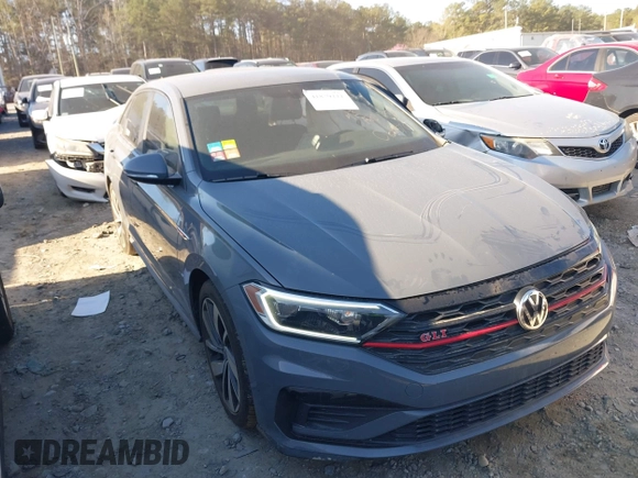 2021 Volkswagen Jetta GLI S with VIN 3VW6T7BUXMM019570, listed as a IAAI auction lot 41879222 with 42,948 mi miles and . Bid and sale history available at DreamBid. Image 1.