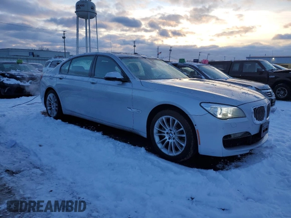 2014 BMW 7 Series 740Li xDrive with VIN WBAYF4C57ED281954, listed as a Copart auction lot 85297394 with 63,535 mi miles and Salvage Title. Bid and sale history available at carsss.com. Image 4.
