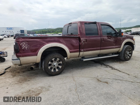 2012 Ford F-250 XL with VIN 1FT7W2B60CEC09675, listed as a Copart auction lot 62541985 with 144,961 mi miles and Salvage title. Bid and sale history available at DreamBid. Image 3.