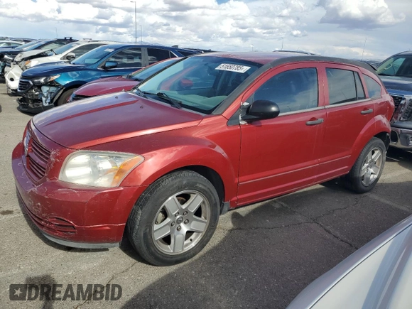 2007 Dodge Caliber with VIN 1B3HB28BX7D258416, listed as a Copart auction lot 51650785 with 186,821 mi miles and Salvage Title. Bid and sale history available at carsss.com. Image 1.