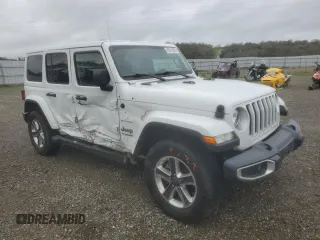 2019 Jeep Wrangler Unlimited Sahara with VIN 1C4HJXEG5KW600639, listed as a Copart auction lot 49314565 with 58,637 mi miles and Salvage title. Bid and sale history available at DreamBid. Image 4.