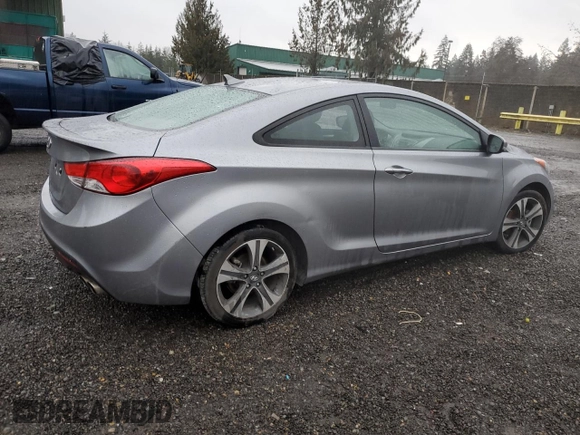 2013 Hyundai Elantra Coupe SE with VIN KMHDH6AE9DU013525, listed as a Copart auction lot 43639555 with 0 mi miles and Salvage Title. Bid and sale history available at carsss.com. Image 3.