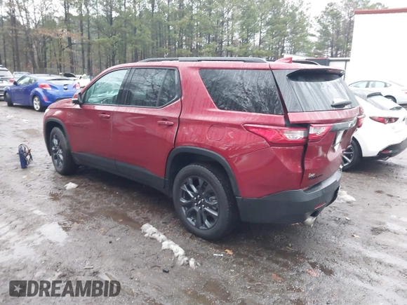 2021 Chevrolet Traverse RS with VIN 1GNERJKW7MJ143800, listed as a IAAI auction lot 41263252 with 211,463 mi miles. Bid and sale history available at carsss.com. Image 3.
