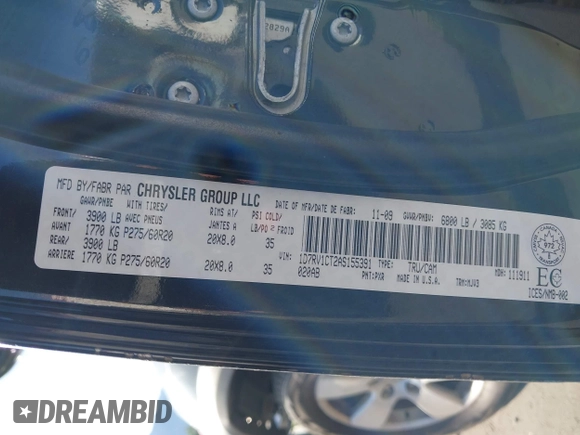 2010 Dodge 1500 SLT с VIN 1D7RV1CT2AS155391, выставлен на аукционе IAAI как лот 42227917 с пробегом 216 187 миль миль и . История ставок и продаж доступна на DreamBid. Изображение 9.