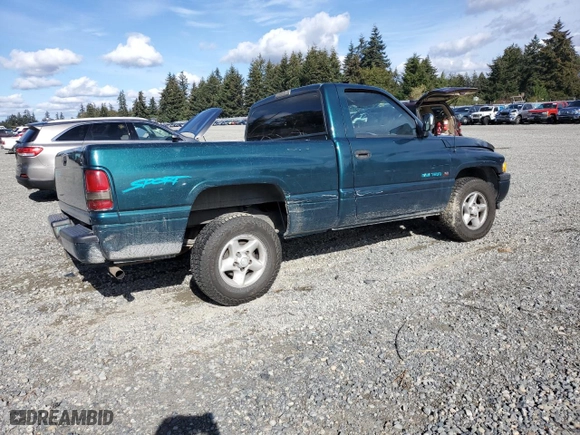 1996 Dodge Ram 1500 with VIN 1B7HC16Z3TJ199324, listed as a Copart auction lot 75459454 with 152,504 mi miles and Salvage Title. Bid and sale history available at carsss.com. Image 3.