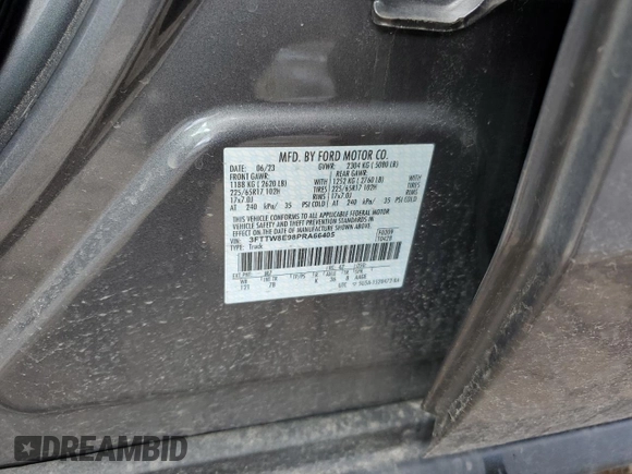 2023 Ford Maverick XL with VIN 3FTTW8E98PRA66405, listed as a Copart auction lot 47990925 with 31,513 mi miles and Salvage Title. Bid and sale history available at DreamBid. Image 13.