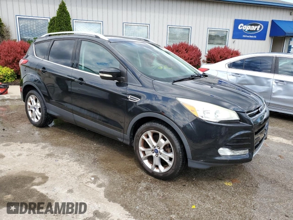2015 Ford Escape Titanium with VIN 1FMCU0JX5FUA24210, listed as a Copart auction lot 57270855 with 115,613 mi miles and Salvage title. Bid and sale history available at DreamBid. Image 4.