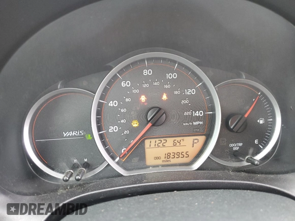 2013 Toyota Yaris L with VIN JTDKTUD31DD546557, listed as a Copart auction lot 51926185 with 183,955 mi miles and Salvage Title. Bid and sale history available at DreamBid. Image 9.