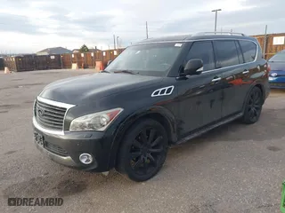 2011 Infiniti QX56 7-passenger with VIN JN8AZ2NEXB9002223, listed as a IAAI auction lot 41208731 with NaN miles. Bid and sale history available at carsss.com. Image 17.