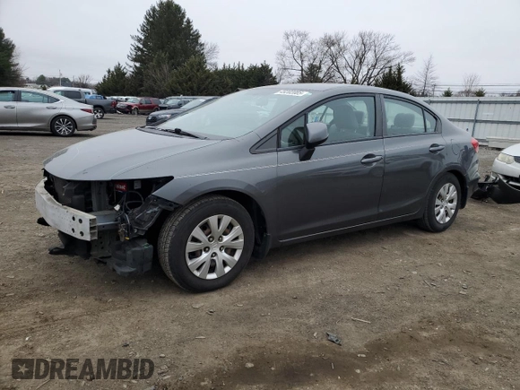 2012 Honda Civic LX with VIN 19XFB2F53CE313803, listed as a Copart auction lot 49202085 with 144,868 mi miles and Salvage Title. Bid and sale history available at DreamBid. Image 1.
