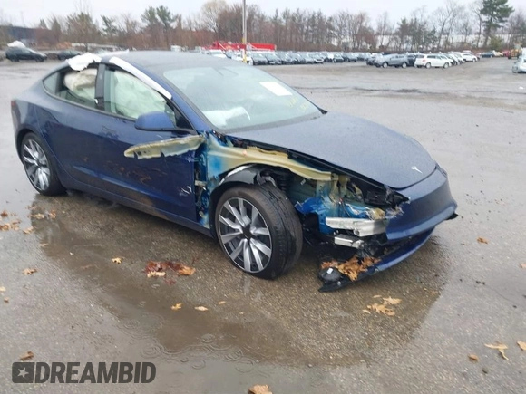 2024 Tesla Model 3 with VIN 5YJ3E1EA0RF769229, listed as a IAAI auction lot 40375043 with Not Provided miles and . Bid and sale history available at DreamBid. Image 1.