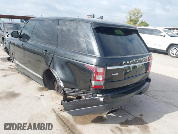 2016 Land Rover Range Rover Supercharged with VIN SALGS3EF6GA290717, listed as a IAAI auction lot 41165484 with 117,221 mi miles. Bid and sale history available at carsss.com. Image 3.