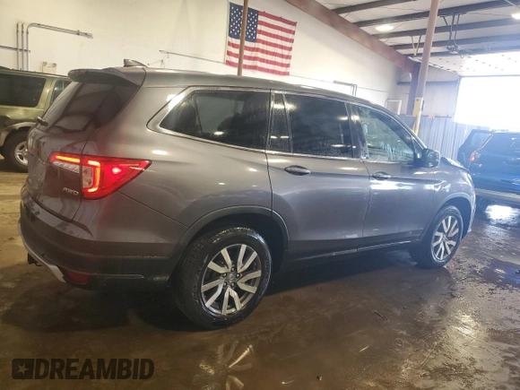 2019 Honda Pilot EX-L z VIN 5FNYF6H58KB100677, wystawiony jako Copart lot #61347595 z przebiegiem 59 987 mil mil oraz Szkoda całkowita • Salvage title. Historia ofert i sprzedaży dostępna na DreamBid. Obrazek 3.
