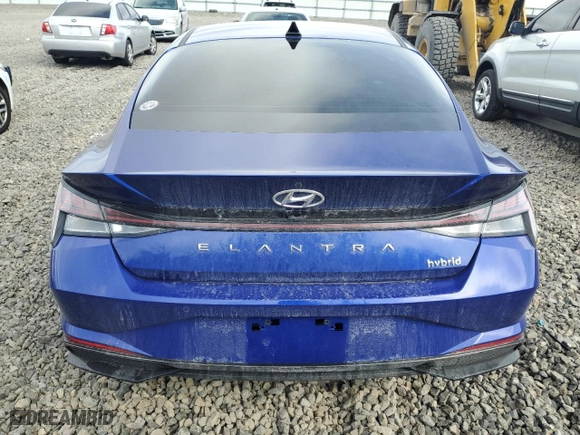 2022 Hyundai Elantra Hybrid Limited with VIN KMHLN4AJ0NU021262, listed as a Copart auction lot 49834985 with 33,782 mi miles and Salvage Title. Bid and sale history available at carsss.com. Image 6.