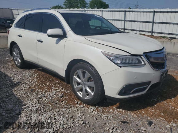 2016 Acura MDX Advance z VIN 5FRYD4H9XGB051324, wystawiony jako Copart lot #57106505 z przebiegiem 111 202 mil mil oraz Szkoda całkowita • Salvage title. Historia ofert i sprzedaży dostępna na DreamBid. Obrazek 4.