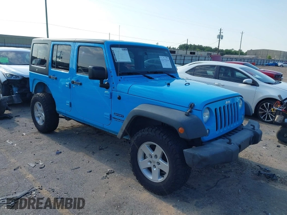 2017 Jeep Wrangler Unlimited Sport with VIN 1C4BJWDG2HL635831, listed as a IAAI auction lot 42172316 with 95,510 mi miles and . Bid and sale history available at DreamBid. Image 1.