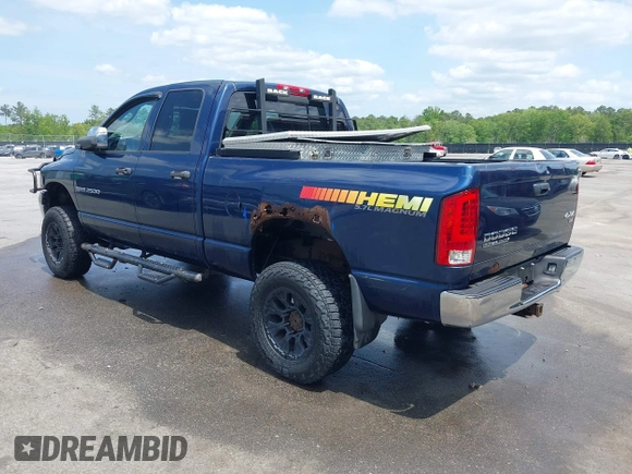 2004 Dodge Ram 2500 SLT with VIN 1D7KU28D24J177641, listed as a IAAI auction lot 42071244 with 248,147 mi miles. Bid and sale history available at carsss.com. Image 3.