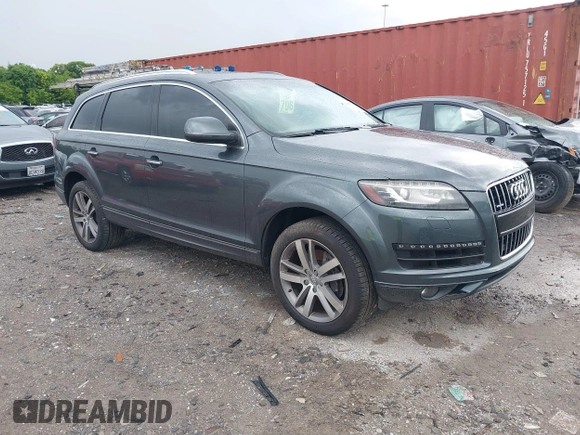 2013 Audi Q7 Premium Plus z VIN WA1LGAFE7DD015248, wystawiony jako IAAI lot #42486389 z przebiegiem 140 083 mil mil oraz . Historia ofert i sprzedaży dostępna na DreamBid. Obrazek 1.