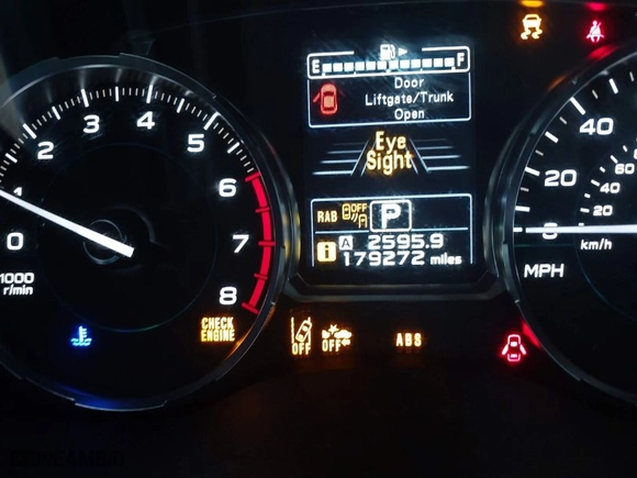 2017 Subaru Forester Touring with VIN JF2SJAWC7HH495468, listed as a IAAI auction lot 41891292 with 179,272 mi miles. Bid and sale history available at carsss.com. Image 15.