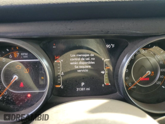 2022 Jeep Wrangler Unlimited Sport S with VIN 1C4HJXDG7NW119880, listed as a Copart auction lot 61948555 with 31,381 mi miles and Salvage title. Bid and sale history available at DreamBid. Image 9.