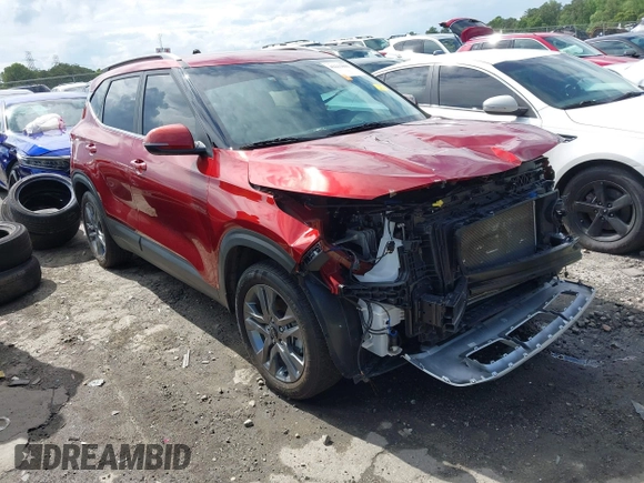 2023 Kia Seltos S with VIN KNDEU2AA1P7432837, listed as a IAAI auction lot 42213801 with 34,820 mi miles and . Bid and sale history available at DreamBid. Image 1.