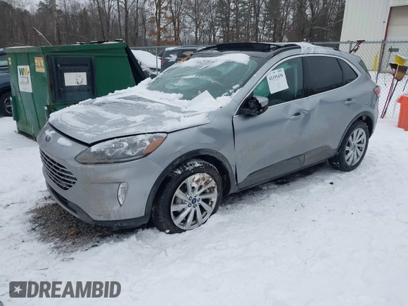 2021 Ford Escape Titanium Hybrid with VIN 1FMCU9DZXMUA01732, listed as a IAAI auction lot 41191436 with 41,116 mi miles and . Bid and sale history available at DreamBid. Image 17.