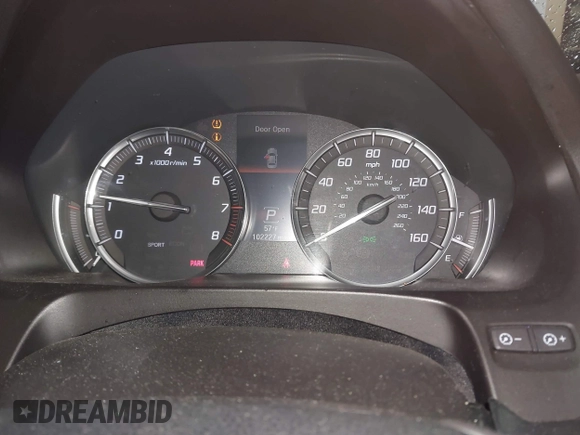 2015 Acura TLX Tech with VIN 19UUB1F5XFA003321, listed as a IAAI auction lot 41703980 with 102,227 mi miles. Bid and sale history available at carsss.com. Image 7.