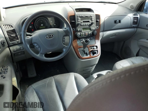 2007 Kia Sedona EX with VIN KNDMB233176172560, listed as a Copart auction lot 69004084 with 93,574 mi miles and Salvage Title. Bid and sale history available at carsss.com. Image 8.