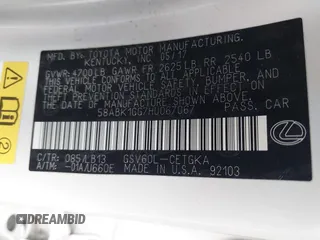 2017 Lexus ES 350 with VIN 58ABK1GG7HU067067, listed as a IAAI auction lot 42421113 with 100,537 mi miles and . Bid and sale history available at DreamBid. Image 9.