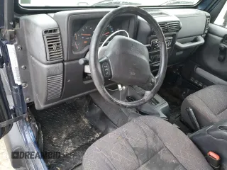 2001 Jeep Wrangler Sport with VIN 1J4FA49S91P341578, listed as a Copart auction lot 43831495 with 139,734 mi miles and Salvage Title. Bid and sale history available at carsss.com. Image 8.