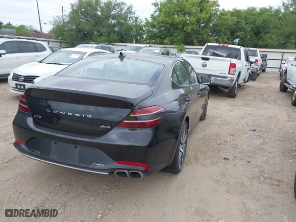 2023 Genesis G70 2.0T with VIN KMTG34TA9PU132552, listed as a IAAI auction lot 42047048 with 39,111 mi miles. Bid and sale history available at carsss.com. Image 4.