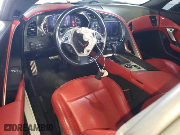 2015 Chevrolet Corvette Z51 3LT with VIN 1G1YM2D78F5107814, listed as a Copart auction lot 67974484 with 36,866 mi miles and Salvage title. Bid and sale history available at DreamBid. Image 8.