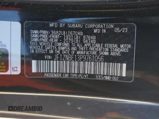 2023 Toyota GR86 Premium with VIN JF1ZNBE13P9761056, listed as a Copart auction lot 75953804 with 10,960 mi miles and Salvage Title. Bid and sale history available at carsss.com. Image 12.