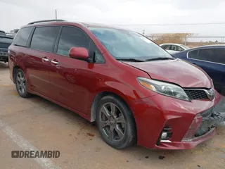 2018 Toyota Sienna SE with VIN 5TDXZ3DC4JS961452, listed as a IAAI auction lot 41850340 with 111,229 mi miles and . Bid and sale history available at DreamBid. Image 1.