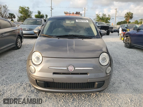 2012 FIAT 500 Pop with VIN 3C3CFFAR5CT384154, listed as a Copart auction lot 58067575 with 98,306 mi miles and Salvage title. Bid and sale history available at DreamBid. Image 5.