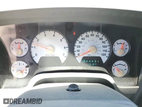 2008 Dodge 1500 SLT with VIN 1D7HA18238J137599, listed as a Copart auction lot 52596635 with 113,127 mi miles and Salvage Title. Bid and sale history available at DreamBid. Image 9.